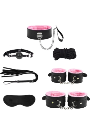 7 Parçalı Fetiş Set Pembe