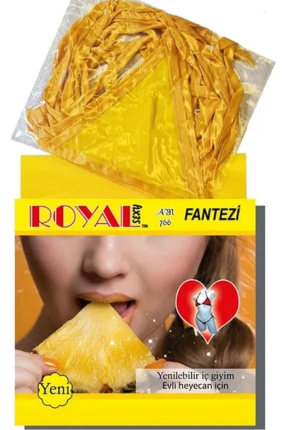 Royal Yenilebilir Tanga Sütyen Ananas Aromalı