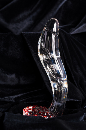 Sexus Glass, glass dildo, transparent, 17.5 cm