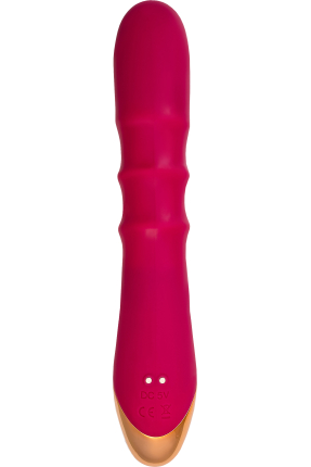 JOS Tenty Hareketli Halkalı Titreşimli Tavşan Vibratör – Bordo, 23,5 cm