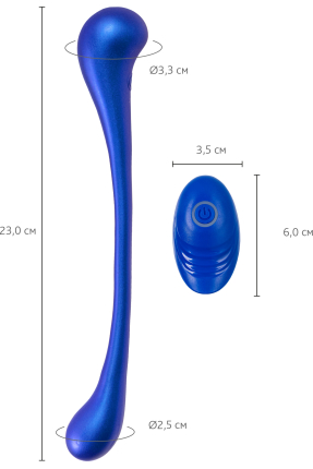 L’Eroina APP Etern Çok Fonksiyonlu Uygulama ve Kumanda Kontrollü Silikon Vibratör – Mavi, 23 cm