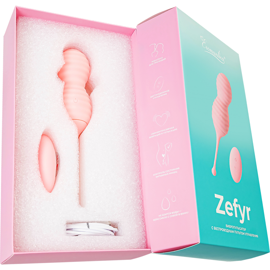 Eromantica 2'si 1 arada ZEFYR Mini Vibratör Silikon, pembe, 17,3 cm