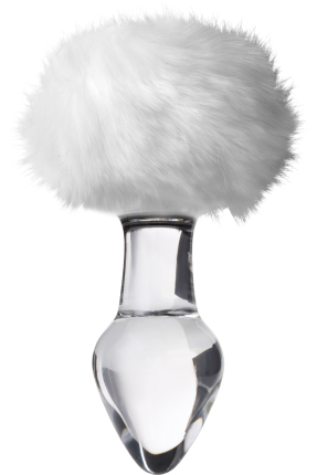Sexus Glass Ponponlu Cam Anal Plug, 14 cm, Ø 4 cm