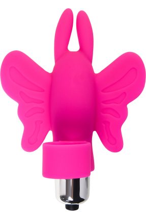 Eromantica Butterfly parmak Kelebek vibratörü, Silikon, pembe, 10 cm