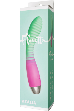 Flovetta Azalia Kavisli Başlıklı Silikon Vibratör – Mint Pembe, 20,5 cm
