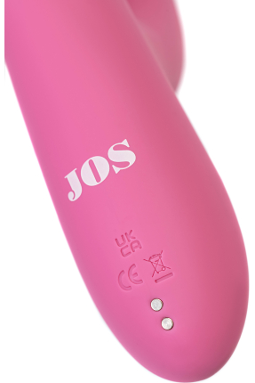 JOS Monti Hareketli Dil ve Uyarıcı Bilye Özellikli Silikon Vibratör – Pembe, 24 cm