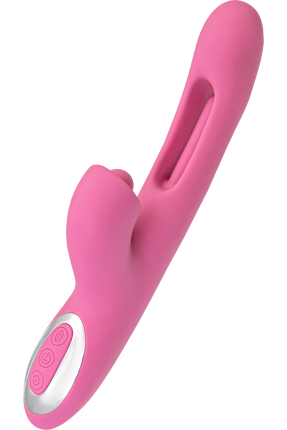 JOS Monti Hareketli Dil ve Uyarıcı Bilye Özellikli Silikon Vibratör – Pembe
