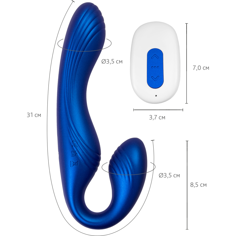 L’Eroina APP Ardee Strap-On – Uygulama ve Kumanda Kontrollü, 31 cm - Görsel 8