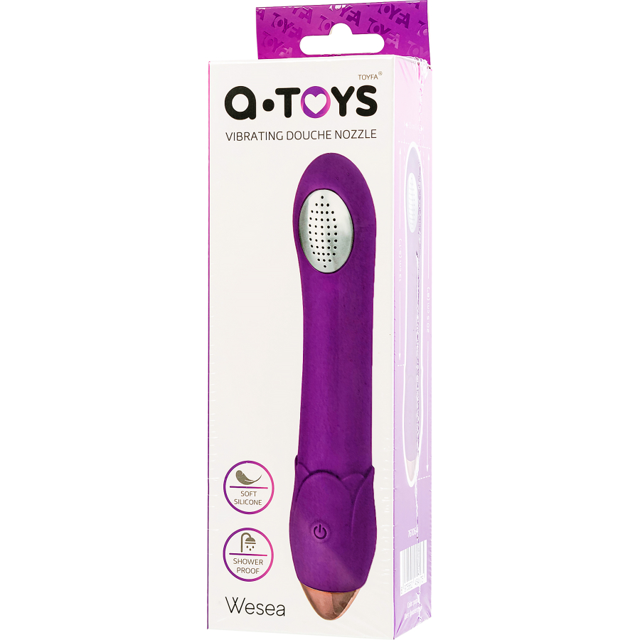 Wesea Silikon Titreşimli Duş Başlığı – Mor, 20,5 cm - Görsel 7