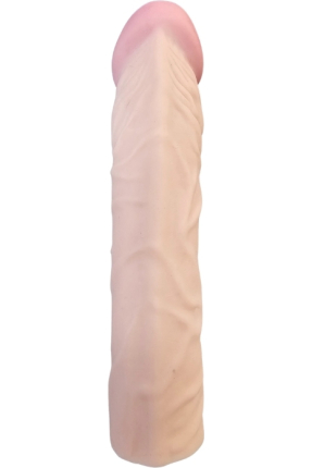 Realistic Penis Sleeve, Flesh Texture, 19 cm