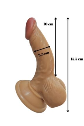 Gerçekçi Testisli Dildo 15.5 cm