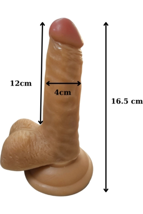 Gerçekçi Testisli Dildo 16.5 cm