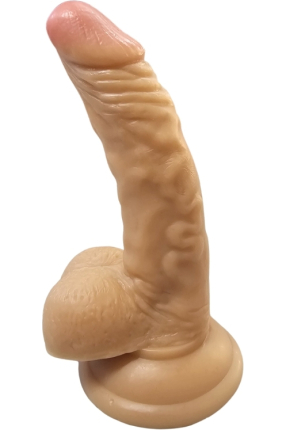 Gerçekçi Testisli Dildo Eğik 18 cm