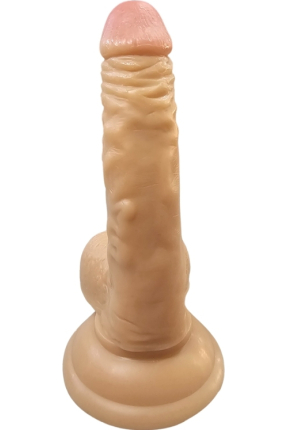 Gerçekçi Testisli Dildo Eğik 18 cm