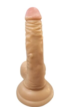 Gerçekçi Testisli Dildo Eğik 18 cm
