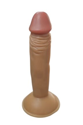 Gerçekçi Testissiz Dildo 18 cm görsel 1