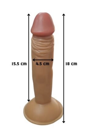 Gerçekçi Testissiz Dildo 18 cm