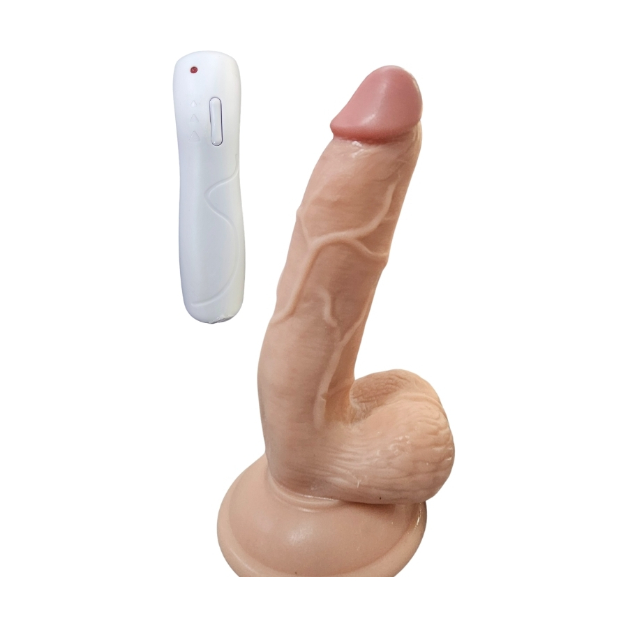 Gerçekci Titreşimli Kumandalı Realistik Vantuzlu Vibratör 19 cm