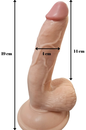 Gerçekci Titreşimli Kumandalı Realistik Vantuzlu Vibratör 19 cm