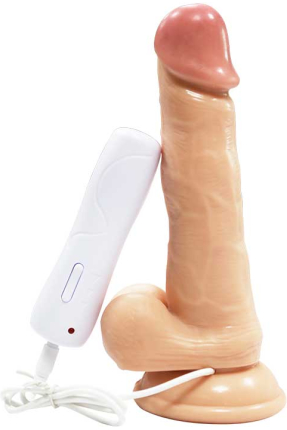 Gerçekci Titreşimli Kumandalı Realistik Vantuzlu Vibratör 20 cm