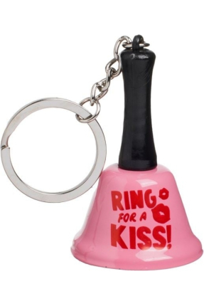 Ring for a Kiss Pembe Çan Anahtarlık