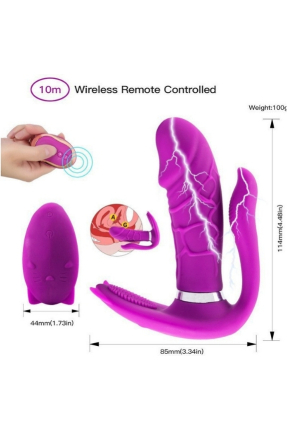 3-in-1 Remote Controlled Wearable Clitoris and G-Spot Vibrating Vibrator