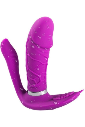 3-in-1 Remote Controlled Wearable Clitoris and G-Spot Vibrating Vibrator
