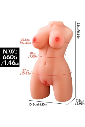 660 Gr Göğüslü Gerçekçi Vajina Mastürbatör