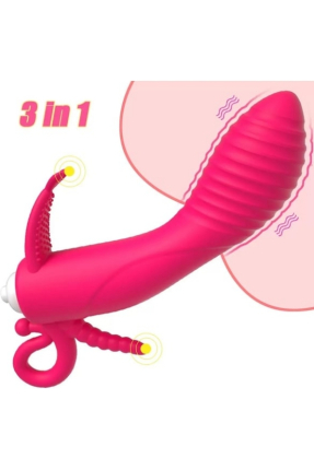 3’ü 1 Arada Anal, Vajinal ve Klitoral Uyarıcı Titreşimli Vibratör