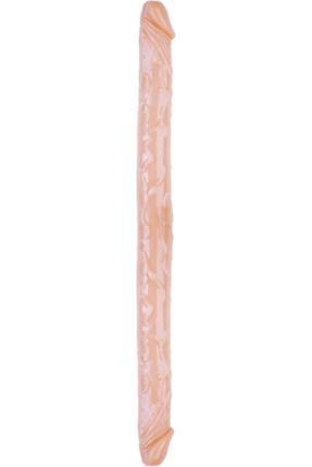 Çift Taraflı Esnek Dildo 34 cm – Gerçekçi Dokulu ten Renk