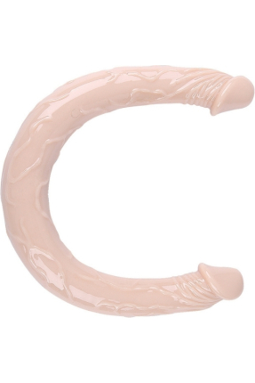 Çift Taraflı Esnek Dildo 40 cm – Gerçekçi Dokulu Ten Renk