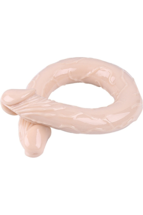Çift Taraflı Dildo 40 cm – Gerçekçi Dokulu Ten Renk