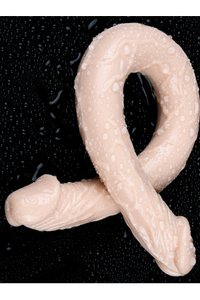 Çift Taraflı Dildo 40 cm – Gerçekçi Dokulu Ten Renk