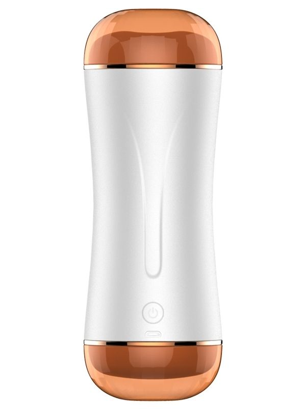 Çift Taraflı Şarjlı Titreşimli Mastürbatör – Vajina & Ağız | 10 Modlu Güçlü Titreşim | Su Geçirmez