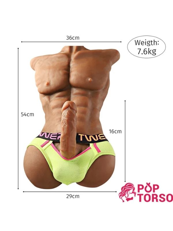 Daniel Yarım Vucüt Gerçekçi Erkek Seks Mastürbasyon – Büyük Yapay Penisli, TPE - Görsel 2