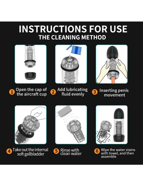 İnleme Sesli ve Titreşimli Otomatik Modern Suni Vajina Mastürbatör – 7 Modlu Dönebilen, USB Şarjlı - Görsel 4