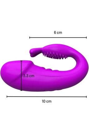Wireless Remote Controlled Rechargeable 2-in-1 Wearable Rabbit Mini Vibrator