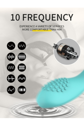 Remote Controlled Ribbed Clitoris and G-Spot Stimulator Dual Vibrator