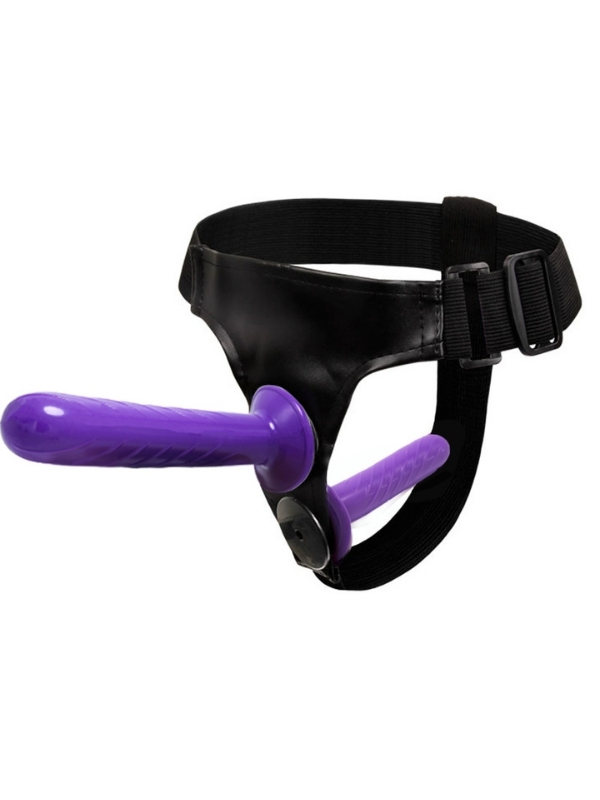 Double Dong Titreşimli Belden Bağlamalı Çift Taraflı Dildo Vibratör - Görsel 3