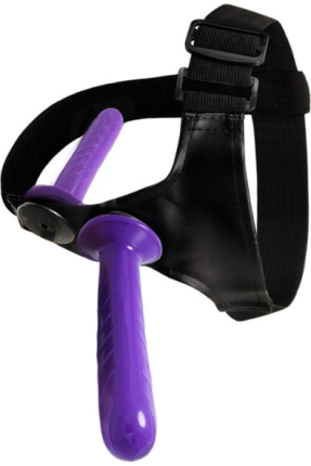 Double Dong Titreşimli Belden Bağlamalı Çift Taraflı Dildo Vibratör