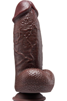 Siyah SuperLove Realistik Dual Density Dildo – 21 cm Güçlü Emme Tabanlı Vücut Dostu Silikon