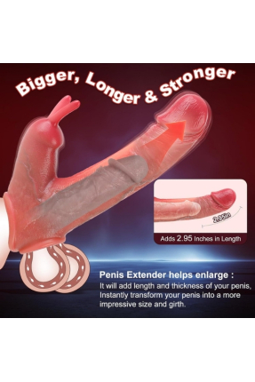 Remote Controlled Rabbit Penis Sleeve