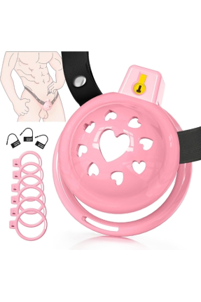 Yumuşak Kalp Desenli Silikon Erkek Penis Kafesi