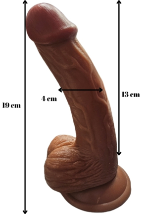 Gerçekçi Testisli Dildo 19 cm
