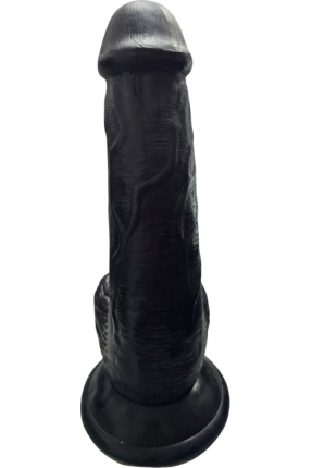 Gerçekçi Testisli Siyah Dildo 19 cm