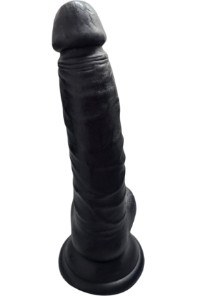 Gerçekçi Testisli Siyah Dildo 20 cm