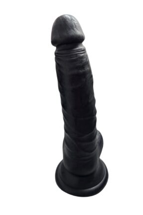 Gerçekçi Testisli Siyah Dildo 20 cm