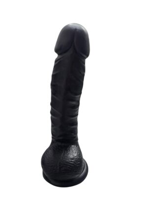 Gerçekçi Testisli Siyah Dildo 20 cm