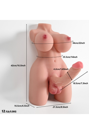 L-Join Gerçekçi 5.5 Kg Yarım Vücut Vajina Mastürbatör Dildo