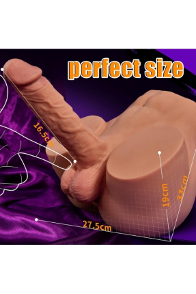 L-Join Gerçekçi İleri Geri Haraketli Titreşimli 5 Kg Kalça Vajina Dildo Mastürbatör